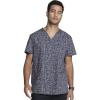 Cherokee Men and Women V-Neck Printed Top with 4 Pockets & Center Back Length 28″ – CK691(Instumental Helpers)