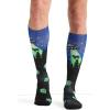 Cherokee Men’s Compression Socks, 10-15 mmHg Knee High, Colorful Print, Lightweight, 1 Pair Pack – MPRINTSUPPORT(Beam Me Up)