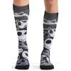 Cherokee Men’s Compression Socks, 10-15 mmHg Knee High, Colorful Print, Lightweight, 1 Pair Pack – MPRINTSUPPORT(Face of Fear)