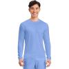 Cherokee Men’s Long Sleeve Underscrub Tee Modern T-Shirt with Crew Neck – CK807(Ciel Blue)