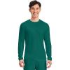 Cherokee Men’s Long Sleeve Underscrub Tee Modern T-Shirt with Crew Neck – CK807(Hunter Green)