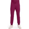 Cherokee Mens Mid Rise Jogger Scrub Pants with Zipper Cargo Pocket 360 Stretch Moisture Wicking PROTX2 Fabric – CK004A(Wine)