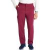 Cherokee Men’s Scrub Pants with 5 Pockets, Zip Fly, and Elastic Waistband for All-Day Comfort – CK131A(Wine)