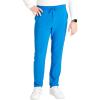 Cherokee Men’s Tapered Leg Pant Zip Fly with 5 Pockets and Elastic Rib-Knit Waistband – CK252A(Royal)