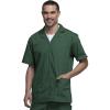 Cherokee Men’s Zip Up Jacket, Traditional Fit Lapel Collar with Half Sleeves 4300(Hunter)