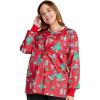 Cherokee Prints Women Warm Up Scrubs Jacket Snap Front CK301(Meowy Christmouse)