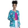 Cherokee Prints Women Warm Up Scrubs Jacket Snap Front CK301(My Main Squeeze)