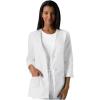 Cherokee Professionals Women Scrubs Lab Coats 3/4 Sleeve Embroidered 1491(White)