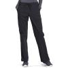 Cherokee Scrub Pant for Women Mid Rise Straight Leg Drawstring Bottom with 5 Pockets, Soft Stretchy & Durable Fabric – WW160(Black)
