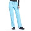 Cherokee Scrub Pant for Women Mid Rise Straight Leg Drawstring Bottom with 5 Pockets, Soft Stretchy & Durable Fabric – WW160(Turquoise)