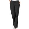 Cherokee Scrub Pants for Women Drawstring Waist with Flare Leg 3 Pockets, Fade Resistant, Durable & Easy Care Fabric – 4101(Black)