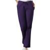 Cherokee Scrub Pants for Women Drawstring Waist with Flare Leg 3 Pockets, Fade Resistant, Durable & Easy Care Fabric – 4101(Eggplant)
