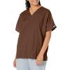Cherokee Scrub for Women V-Neck Top Traditional fit with Dolman Sleeve and Fade Resistant Fabric – 4700(Chocolate)