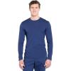 Cherokee Scrubs Men’s Long Sleeve Underscrub Knit Tee,Crew Neck, Stretch Durable Layering Shirt for Medical Uniforms – WW700(Navy)