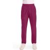Cherokee Scrubs Mens Pants Tapered Leg with 5 Pockets, Zip Cargo, 360° Stretch & Moisture Wicking – CK185(Wine)