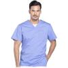 Cherokee Scrubs for Men V-Neck Top, Workwear Professionals Soft Stretch WW675(Ciel Blue)