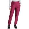 Cherokee Scrubs for Women Pant with Mid Rise Tapered Leg Drawstring Moisture Wicking Easy Care & 360° Stretch Fabric – CK092(Wine)