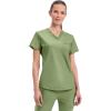 Cherokee Scrubs for Women V-Neck Top – Tuckable Contemporary Fit Top, Stretch Knit, Moisture-Wicking, Shirttail Hem – CK819(Bright Sage)