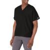 Cherokee Scrubs for Women and Men Unisex V-Neck Tunic Nursing Scrub Top with Chest Pocket, Tuckable Durable Fabric – 4777(Black)