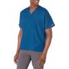 Cherokee Scrubs for Women and Men Unisex V-Neck Tunic Nursing Scrub Top with Chest Pocket, Tuckable Durable Fabric – 4777(Caribbean Blue)