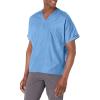 Cherokee Scrubs for Women and Men Unisex V-Neck Tunic Nursing Scrub Top with Chest Pocket, Tuckable Durable Fabric – 4777(Ciel)