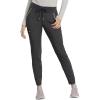 Cherokee Statement Women Scrubs Pant Mid Rise Tapered Leg Drawstring CK055(Pewter)