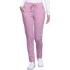 Cherokee Statement Women Scrubs Pant Mid Rise Tapered Leg Drawstring CK055(Rose Blossom)
