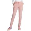Cherokee Statement Women Scrubs Pant Mid Rise Tapered Leg Drawstring CK055(Rose Petal)