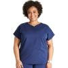 Cherokee V-Neck Women’s Scrub Top with Dolman Sleeves & High-Low Shirttail Hem for Comfort – CK836A(Navy)