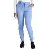 Cherokee Women Mid-Rise Pull-On Scrub Jogger Pant with 4 Pockets and Elastic Jogger Waist – CK138A(Ciel)