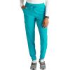Cherokee Women Mid-Rise Pull-On Scrub Jogger Pant with 4 Pockets and Elastic Jogger Waist – CK138A(Teal Blue)