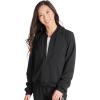 Cherokee Women Scrubs Jacket Zip Front Bomber CK349A(Black)