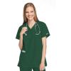 Cherokee Women Scrubs Top Workwear Originals Mock Wrap Tunic 4801(Hunter)