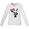 Cherokee Women Underscrubs Workwear Core Stretch Little Miss Panda Long Sleeve Knit Tee 4709(Little Miss Panda)