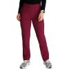 Cherokee Women’s Pull-on Cargo Scrub Pant Mid Rise Tapered Leg with 4 Pockets – CK248A(Wine)