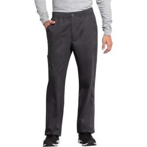 Cherokee Cargo Scrub Pants for Men with Mid Rise Straight Leg Zip Fly WW250AB(Pewter)