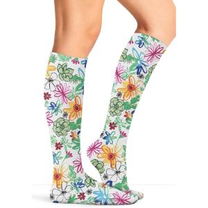 Cherokee Compression Socks for Women & Men – 8-15 mmHg Knee High, Lightweight Sublimation Print, 1 Pair FASHIONSUPPORT(Sweet Succulent)