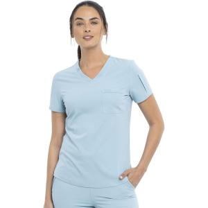 Cherokee Euphoria Women Scrubs Top Tuckable V-Neck CK788A(Ocean Mineral)