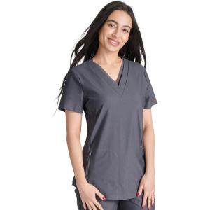 Cherokee Form Women Scrubs Top V Neck CK843(Pewter)