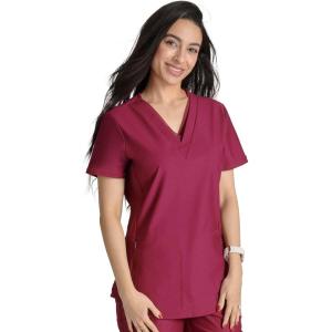 Cherokee Form Women Scrubs Top V Neck CK843(Wine)