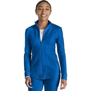 Cherokee Form Women Warm Up Scrubs Jacket Zip Front CK390(Royal)