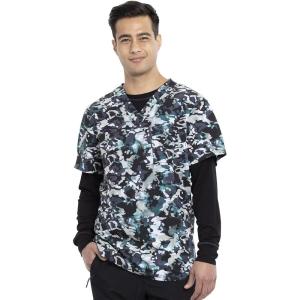 Cherokee Infinity Men Scrubs Top V-Neck CK920(Cool Down Camo)