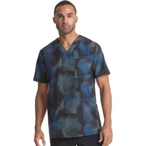 Cherokee Infinity Men Scrubs Top V-Neck CK920(Gradient Grid)