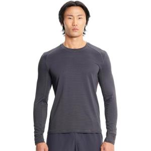Cherokee Infinity Mens Long Sleeve Underscrub Top, Round Neck, Watch Slot Cuffs, Moisture Wicking 360 Stretch Fabric – IN608(Pewter)
