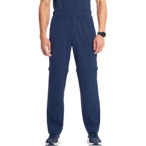 Cherokee Infinity Men’s Mid Rise Straight Leg Convertible Zip Off Shorts Design/Pant with 3 Pockets IN202A(Navy)