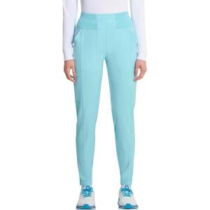 Cherokee Infinity Womens High Rise Skinny Scrub Pants, 5 Pockets, Moisture Wicking, Easy Care, PROTX2 & 360 Stretch – CK067A(Cloud Blue)