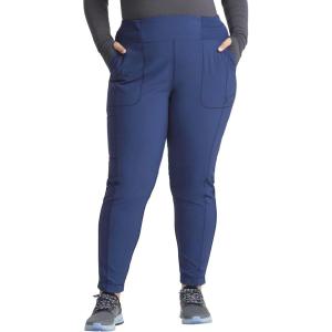 Cherokee Infinity Womens High Rise Skinny Scrub Pants, 5 Pockets, Moisture Wicking, Easy Care, PROTX2 & 360 Stretch – CK067A(Navy)