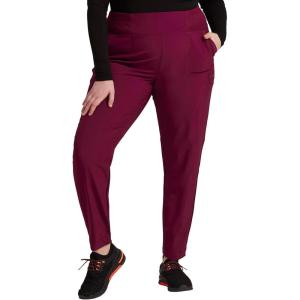 Cherokee Infinity Womens High Rise Skinny Scrub Pants, 5 Pockets, Moisture Wicking, Easy Care, PROTX2 & 360 Stretch – CK067A(Wine)