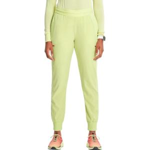 Cherokee Infinity Womens Pull-On Scrub Jogger Pants Mid Rise Bottoms, 4 Pockets, Elastic Waist Interior Drawstring – IN122A(Green Energy)