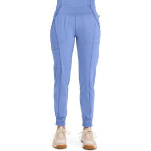 Cherokee Infinity Womens Scrub Jogger Pants, Mid Rise, Moisture Wicking, Wrinkle-Resistant, 360 Stretch, 5 Pockets – CK110A(Ciel Blue)
